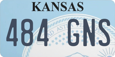KS license plate 484GNS