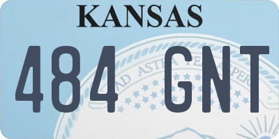 KS license plate 484GNT