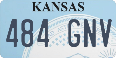 KS license plate 484GNV