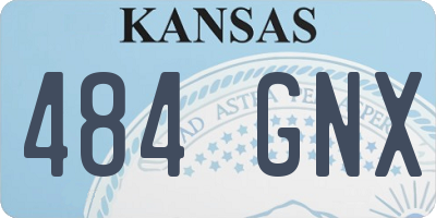 KS license plate 484GNX