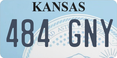 KS license plate 484GNY
