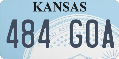 KS license plate 484GOA