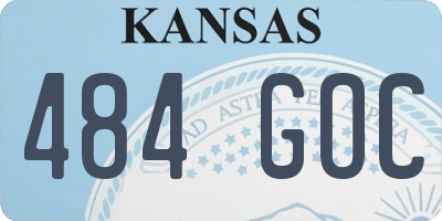 KS license plate 484GOC