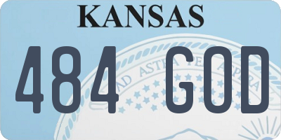 KS license plate 484GOD