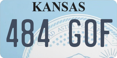 KS license plate 484GOF