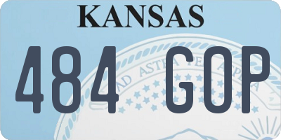 KS license plate 484GOP