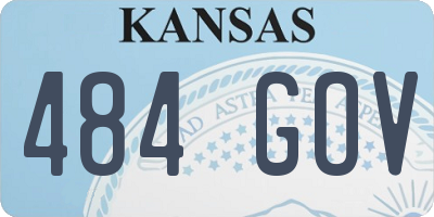 KS license plate 484GOV