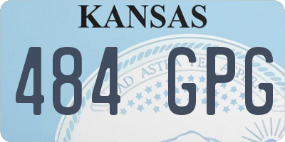 KS license plate 484GPG