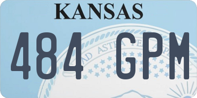KS license plate 484GPM