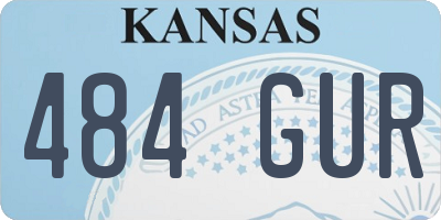 KS license plate 484GUR