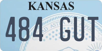 KS license plate 484GUT