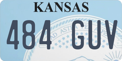 KS license plate 484GUV