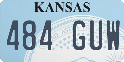 KS license plate 484GUW