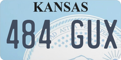 KS license plate 484GUX