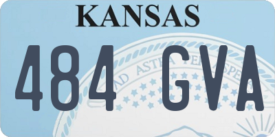 KS license plate 484GVA
