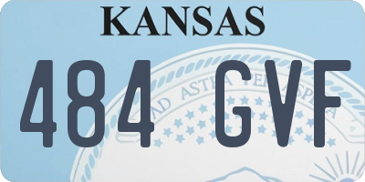 KS license plate 484GVF