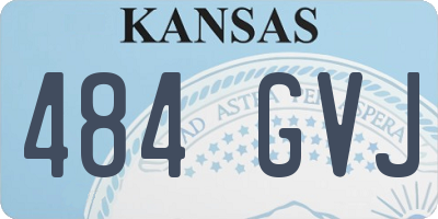 KS license plate 484GVJ