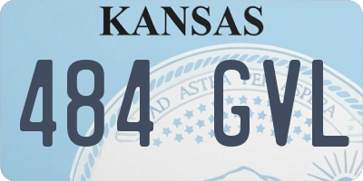 KS license plate 484GVL