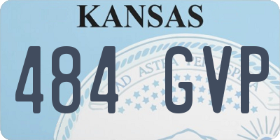 KS license plate 484GVP