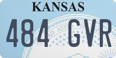 KS license plate 484GVR