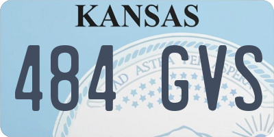 KS license plate 484GVS