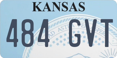 KS license plate 484GVT