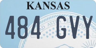 KS license plate 484GVY