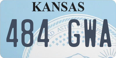KS license plate 484GWA