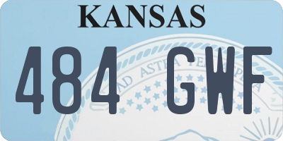 KS license plate 484GWF