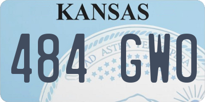 KS license plate 484GWO