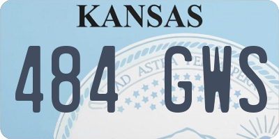 KS license plate 484GWS