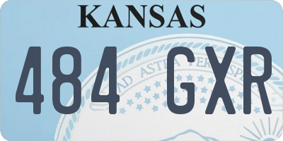KS license plate 484GXR