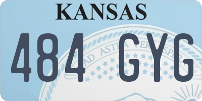 KS license plate 484GYG
