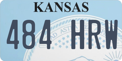 KS license plate 484HRW