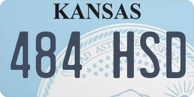 KS license plate 484HSD