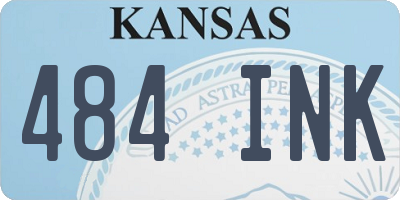 KS license plate 484INK