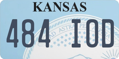 KS license plate 484IOD