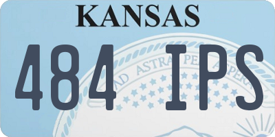 KS license plate 484IPS