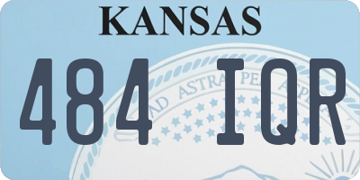 KS license plate 484IQR