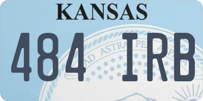 KS license plate 484IRB