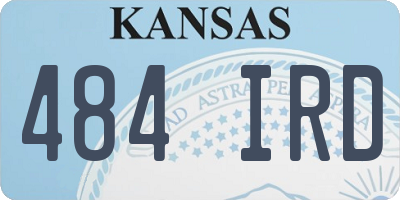KS license plate 484IRD