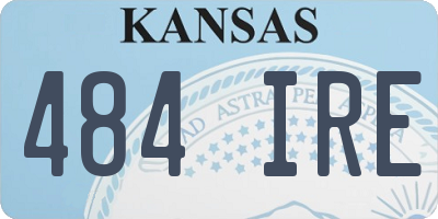 KS license plate 484IRE