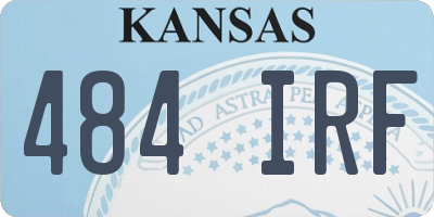 KS license plate 484IRF