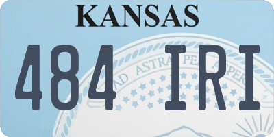 KS license plate 484IRI
