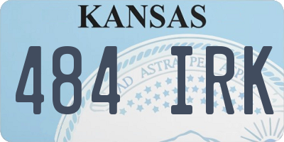 KS license plate 484IRK