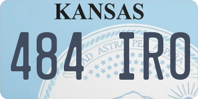 KS license plate 484IRO