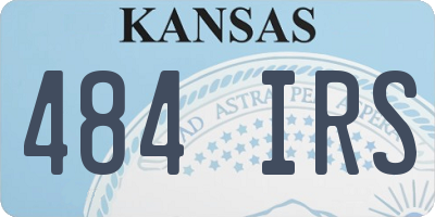 KS license plate 484IRS