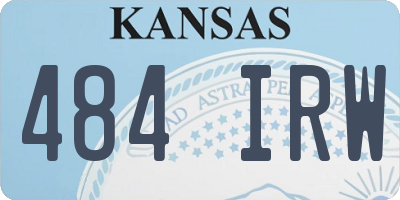 KS license plate 484IRW