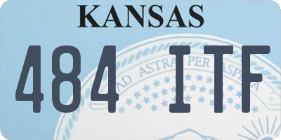 KS license plate 484ITF