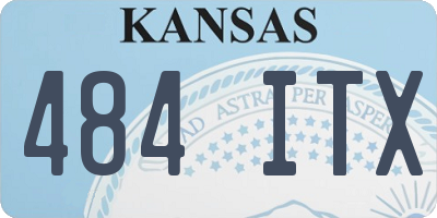 KS license plate 484ITX